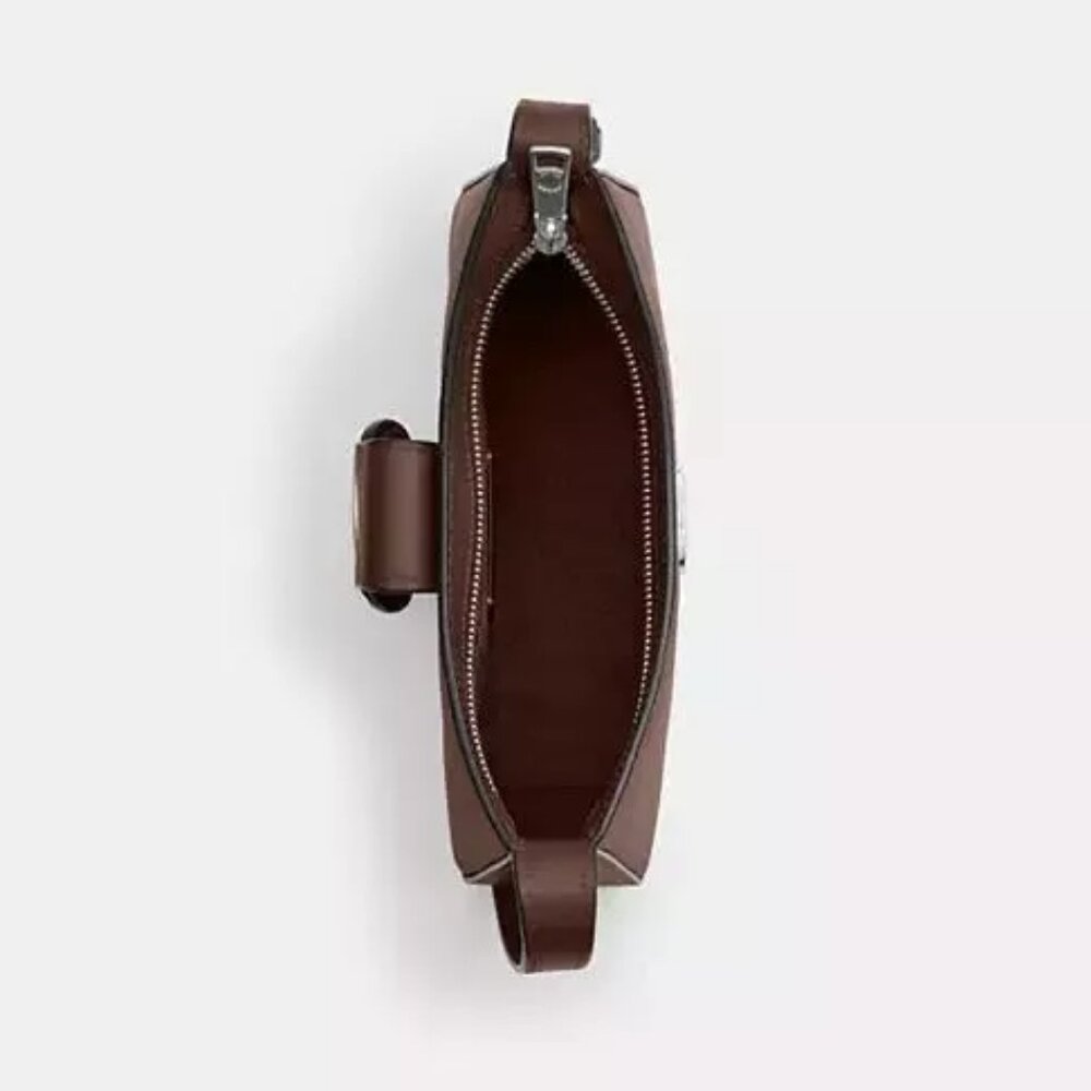 SOLD Coach Eliza Shoulder Bag w Zipper Closure Refined Calf Leather Maple CAA92 - Picture 4 of 7